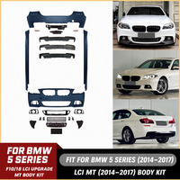 Kit de carrosserie avant et arrière de style MT pour BMW Série 5 F10 F18 2011-2017, avec calandre, kit de conversion Factoy Car F10 F18