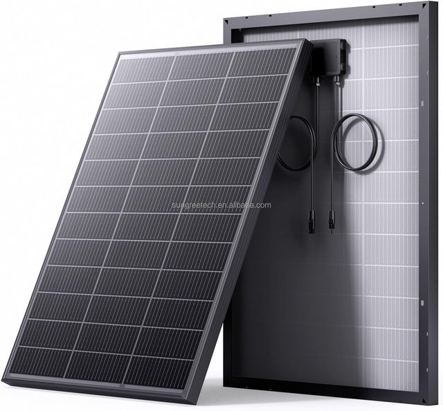 Solar Panels 100 Watt 12 Volt High-Efficiency Monocrystalline PV Module Power Charger for RV Marine Rooftop Farm Battery