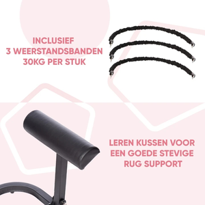 Macchina di spinta dell'anca pieghevole della macchina del propulsore del gluteo dell'anca su misura con le bande di resistenza - Product Image 4