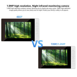 4 Kablolu Kapı Zili 7 İnç LCD Ekranlı Gece Görüşlü Kapı Zili İnterkom Sistemi Kapı İnterkom Sistemleri Kameralı - Product Image 4