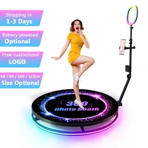 Novelty In Appearance 360 Photo Booth Machine Automatic Sharing Camera 360 Degree Video Photobooth For Costume Party