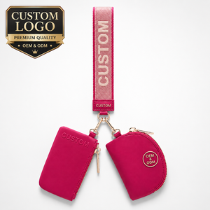 Custom Logo Nylon Wristlet Keychain <b>Bag</b> Women Mini <b>Coin</b> Purse Card Holder Waterproof Zipper Wallet OEM ODM Ready to Ship - Product Image 4
