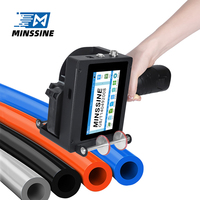 Imprimante à jet d'encre portable Minssine XP600 - Alimentée par batterie, haute précision, multicolore, 600 dpi, 15 ppm, encre à solvant pour étiquettes, papier, flex