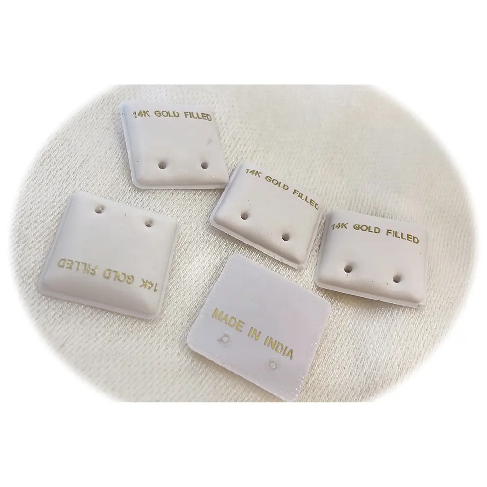 Fabbricazione in fabbrica Logo all'ingrosso gioielli personalizzati puff pad Card stampa orecchino carte gioielli anello titolare carta
