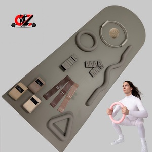 Set de Fitness para el Hogar: Barra de Pesas con Logotipo Personalizado de Fábrica CZ, Anillo de Silicona para Ejercicios, Tapete de Yoga, Accesorios de Yoga y Pilates - Product Image 4