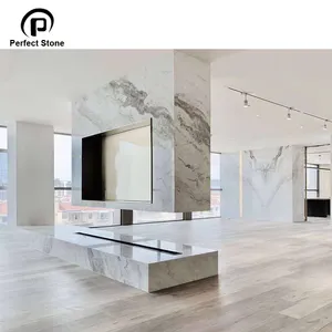 Luxury and Elegant Revere White Marble Slab for Flooring and Home Decoration