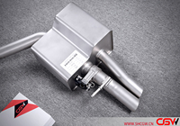 Système d'échappement automobile haute performance avec silencieux à double valve et collecteur (downpipe) pour Audi A6 C7 2.0T (2011-2018) – Vente directe usine