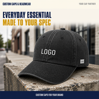 Casquette délavée style Dad Hat pour Hommes et Femmes, Streetwear, usage quotidien décontracté, aspect vintage délavé, logo brodé personnalisé, vente en gros