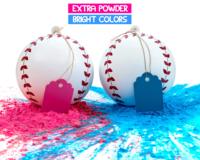 Ensemble complet surprise pour fête de révélation de sexe pour bébé, garçon/fille, ensemble de baseball en rose bleu poudre, décorations de révélation de sexe