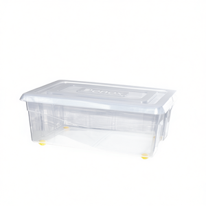 Mundibox 32L Scatola portaoggetti trasparente con ruote per un facile trasporto. - Product Image 3