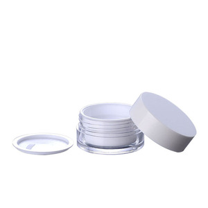 Cuidado DE LA PIEL <span class=keywords><strong>Crema</strong></span> facial pequeña Bálsamo labial vacío Plástico Doble pared Cosmético <span class=keywords><strong>Crema</strong></span> Tarro Botella Set con tapa - Product Image 2