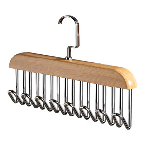 Percha multifuncional redonda de madera maciza con 8 ganchos para ropa interior, sujetadores, sombreros, chalecos, bolsos y organizador de almacenamiento de ropa - Product Image 2