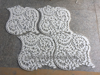 Mosaïque murale en marbre métallique de 10 mm d'épaisseur, carrelage de sol, ardoise, jet d'eau, parquet, décoration de salon, salle de bain, décoration murale