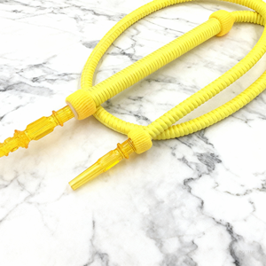 Tuyaux en plastique acrylique en flanelle jaune pailleté pour chicha, accessoires pour chicha, narguilé, tabac, fournitures pour fumer à la maison - Product Image 2