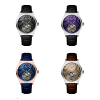 Montre mécanique haut de gamme pour homme, cadran texturé guilloché CNC, mouvement tourbillon original, résistance 5 ATM, styles multiples