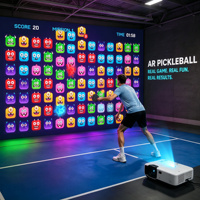 Simulador de Pickleball AR Multijugador, Juego de Proyección Interactiva para Interiores con Estadísticas de Datos para Instalaciones Deportivas Comerciales