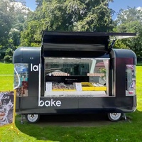 Remorque de style moderne pour la vente de crème glacée, chariot mobile de restauration avec cuisine complète, camion-remorque kiosque à crème glacée à prix avantageux