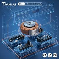 Penguat Daya Public Address USB-4180B dengan Kontrol Independen 4 Zona untuk Sistem PA Mixer 180W 70V 100V Hub Audio Suara