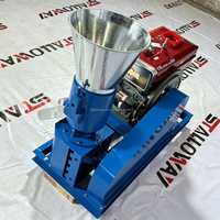 Machine à granulés à matrice plate pour moteur diesel, haute efficacité, pour la production d'aliments pour volailles, porcs, bovins, moutons et chèvres sur les petites exploitations agricoles