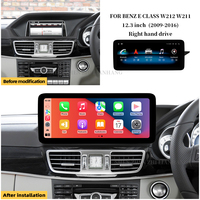 Reproductor de 12.3 Pulgadas con Android 14, Snapdragon de 8 Núcleos, Pantalla Inalámbrica Carplay para Mercedes Benz Clase E W212 W213 2009-2015, Conexión Plug and Play