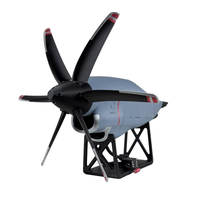 Modèle de Moteur d'Avion C130 Rotatif en Impression 3D Créative, Ornement de Table avec Effet d'Éclairage, 30x20x20cm, Vitrine de Collection