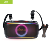 Haut-parleur Bluetooth d'extérieur à marque privée avec lumières LED RGB, sangle d'épaule pour cours de danse, 150W, 6,5 pouces, Bluetooth 5.0, égaliseur DSP, micros UHF