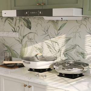 Gabinete de cocina contemporáneo Diseño francés moderno con laca verde blanco MDF <span class=keywords><strong>Madera</strong></span> y <span class=keywords><strong>cola</strong></span> de Paloma ENF Panel de muebles - Product Image 3