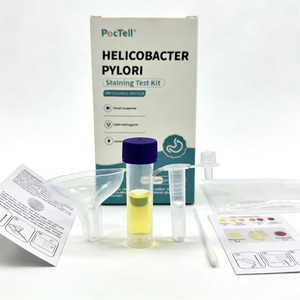 น้ำยาตรวจหาเชื้อเอชไพโลไร ความแม่นยำสูง ได้รับมาตรฐาน CE ISO FSC ผลิตตามคำสั่งซื้อ (OEM) ใช้กับ<span class=keywords><strong>น้ำลาย</strong></span> ใช้งานง่าย 1-50 <span class=keywords><strong>การ</strong></span>ทดสอบ - Product Image 1