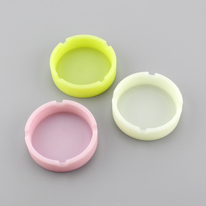 Cendrier rond incassable en silicone, intérieur/extérieur, étanche et résistant à la chaleur, porte-cigarettes de poche, accessoires pour fumeurs - Product Image 2
