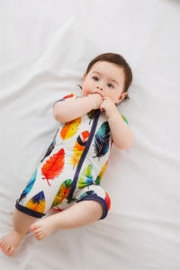 Robes pour bébés filles en bambou imprimées sur mesure, combinaison courte à fermeture éclair, ensemble de pyjamas décontractés 2 pièces, collections d'été, approvisionnement ODM - Product Image 6