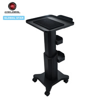 Carrito de Peluquería con Bandeja Metálica para Salón, Carro Móvil para Tinte de Cabello, Carrito de Almacenamiento de Herramientas para Barbería