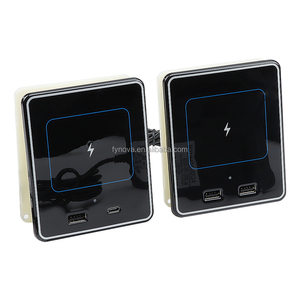 Cargador inalámbrico de escritorio integrado Invisible <span class=keywords><strong>Simple</strong></span> Ojal oculto Power All Phones con 2A UK & US Plug Standard - Product Image 1