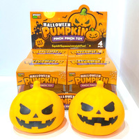Jouet Squishy Citrouille d'Halloween Doux pour Soulager le Stress, en Mousse PU à Remontée Lente, Jouet Anti-Stress Jack O'Lantern pour Adultes et Enfants