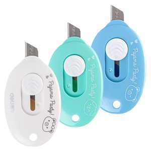 Cuchillo utilitario mini Deli 2087 retráctil automático portátil para sobres y bolsas de entrega - Product Image 5