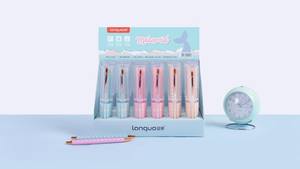 ปากกาลูกลื่นโลหะสไตล์มินิมอลปากกาลูกบอลสีดำดีไซน์เฉพาะสำหรับการเขียนที่ราบรื่นความกว้าง0.5มม. รวมกล่องแสดงผล - Product Image 4