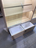 Vitrines de portes coulissantes personnalisées, présentoir en verre, couteau, meuble magnétique verrouillable, vitrine en bois, verre avec éclairage