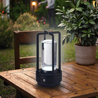 Lampe de table LED sans fil rechargeable par USB en matériau ABS, blanc chaud, à intensité variable, pour chevet ou extérieur, idéale pour la maison