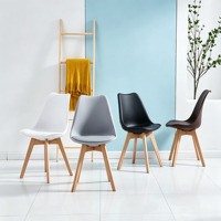Chaises de restaurant au design minimaliste, ergonomiques, en plastique PP, pour usage commercial, domestique, loisirs, salons de thé, écoles, maisons d'hôtes