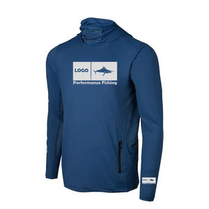 Camisas de Pesca de Manga Larga de Poliéster Impermeable UPF 50 al por Mayor, con Bolsillo, Logotipo Sublimado Personalizado, Unisex - Product Image 1