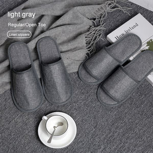 Zapatillas antideslizantes desechables de algodón y lino para habitaciones de hotel, Zapatillas de casa - Product Image 3