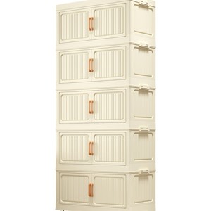 Armadio Contenitore <span class=keywords><strong>per</strong></span> Camera da Letto in PP, Mobiletto Pieghevole a Più Livelli, Nessun Montaggio Richiesto, Organizzatore <span class=keywords><strong>per</strong></span> Snack, Giocattoli e Oggetti Vari <span class=keywords><strong>per</strong></span> Bambini - Product Image 5