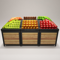 Plastic/Houten Fruit & Groente Display Rack/Standaard/Case-Supermarkt Bananenstandaard Produceren Bak Voor Supermarkten Schappen