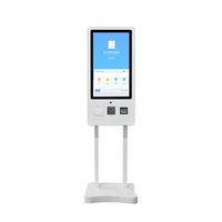 Terminal d'affichage de kiosque de paiement automatique LCD Android de 32 pouces avec lecteur de carte d'identité et caméra