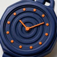 Montre mécanique octogonale en biocéramique style Royal Pop, couleur bleu profond, avec cordon de cou, directement de l'usine