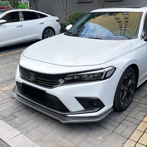 Amp-Z Front Bumper <b>Lip</b> <b>Splitter</b> Carbon Fiber Texture Matte Finish For 2021 Honda Civic 11th Generation Tuning Style - Product Image 2