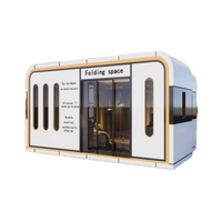 Capsule de camping préfabriquée en acier moderne et luxueuse avec système intelligent pour appartements, écoles et capsules spatiales tendance