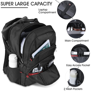 Sac à dos pour <span class=keywords><strong>ordinateur</strong></span> portable avec port de charge USB, <span class=keywords><strong>17</strong></span> <span class=keywords><strong>pouces</strong></span>, compatible TSA, imperméable, sac de travail pour <span class=keywords><strong>ordinateur</strong></span>, sac d'affaires personnalisé pour hommes et femmes - Product Image 2