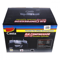 Gonfleur de pneus à Double cylindre robuste, Mini pompe de voiture Portable 12v compresseur d'air de voiture numérique avec lumière Led