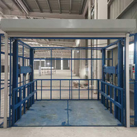 Monte-charge hydraulique à double rail de guidage / Monte-charge vertical stable pour la manutention des matériaux en entrepôt et en usine