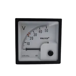 Voltímetro de aparato eléctrico marino DC 0-50V Volt Gauge 50 V Medidor de voltaje con salida de alarma para medidores de barcos